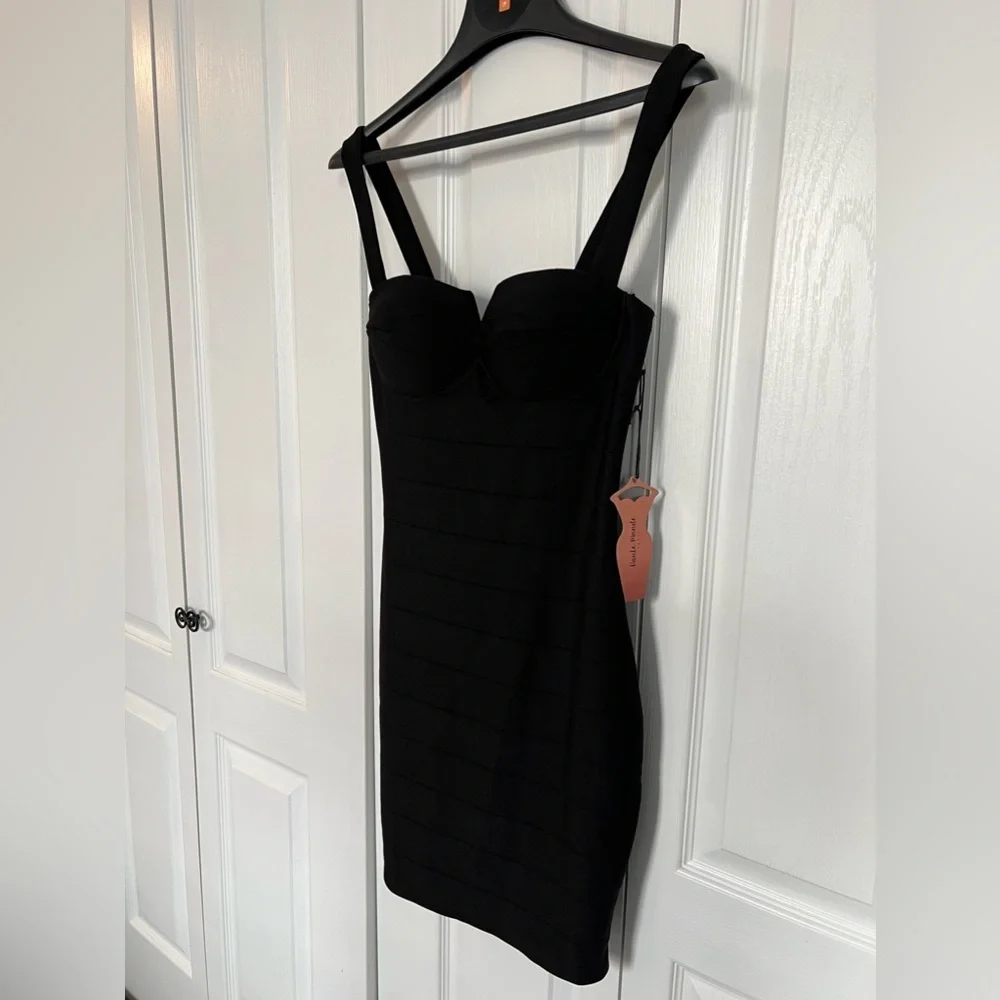 NWT Haute Monde black bodycon dress. - Picture 2 of 8